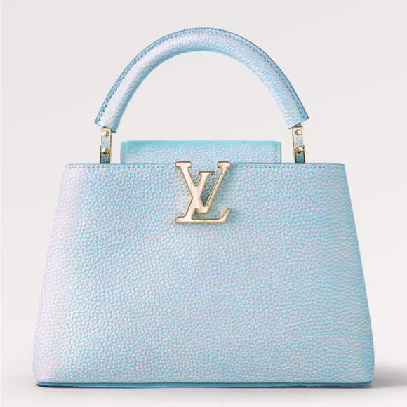 BRAND NEW AUTHENTIC CAPUCINES LOUIS VUITTON PURSE! RARE LILAC-BLUE-PINK color - Picture 9 of 15